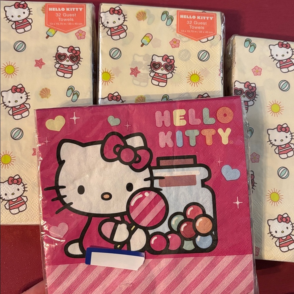 Hello Kitty 4 Packs napkins - bundle - lot